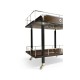 Rectangular Campaign Style Rolling Bar Cart