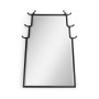 Asian Fusion Smoky Black Hanging Mirror