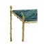 Square Graffiti & Brass Three-Tier End Table