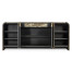 Fusion Oak & Brass Sideboard with White Marble Top