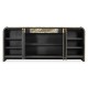 Fusion Oak & Brass Sideboard with White Marble Top