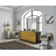 Fusion Oak & Brass Sideboard with White Marble Top