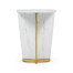 Fusion Small White Marble & Brass End Table Fusion Small White Marble & Brass End Table