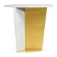 Fusion Small White Marble & Brass End Table