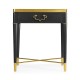 Fusion Square Oak & Marble Lamp Table