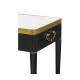 Fusion Square Oak & Marble Lamp Table