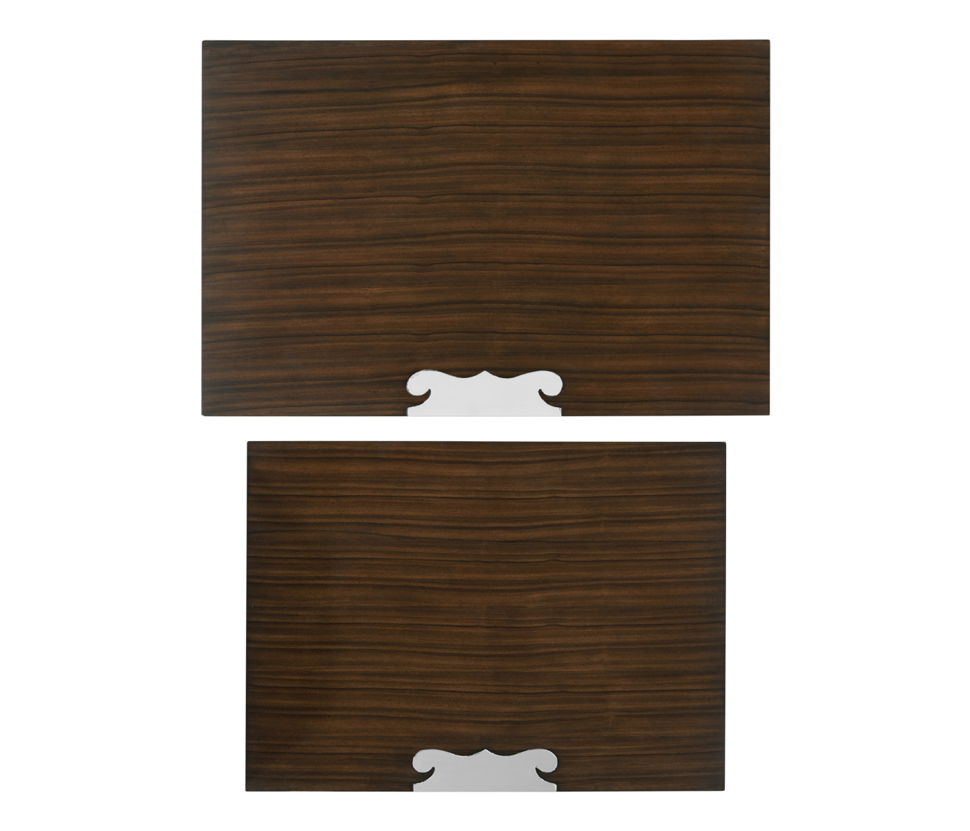 Campaign Style Dark Santos Rosewood Sliding Nesting Tables