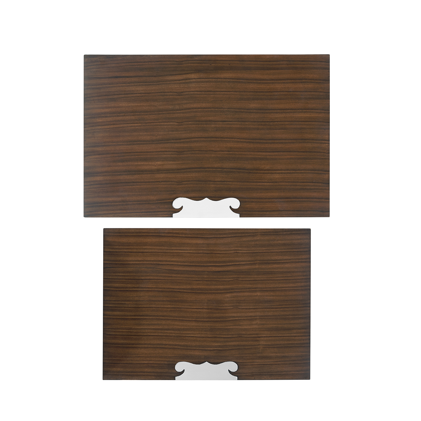 Campaign Style Dark Santos Rosewood Sliding Nesting Tables