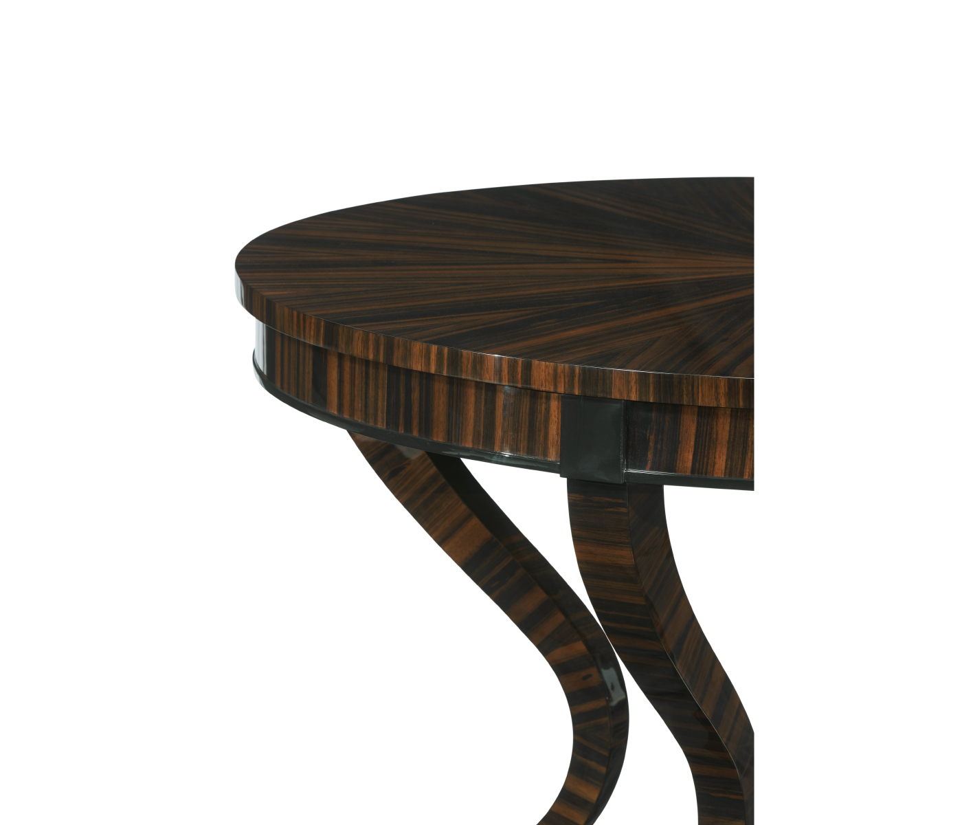 Round Macassar Ebony Centre Table