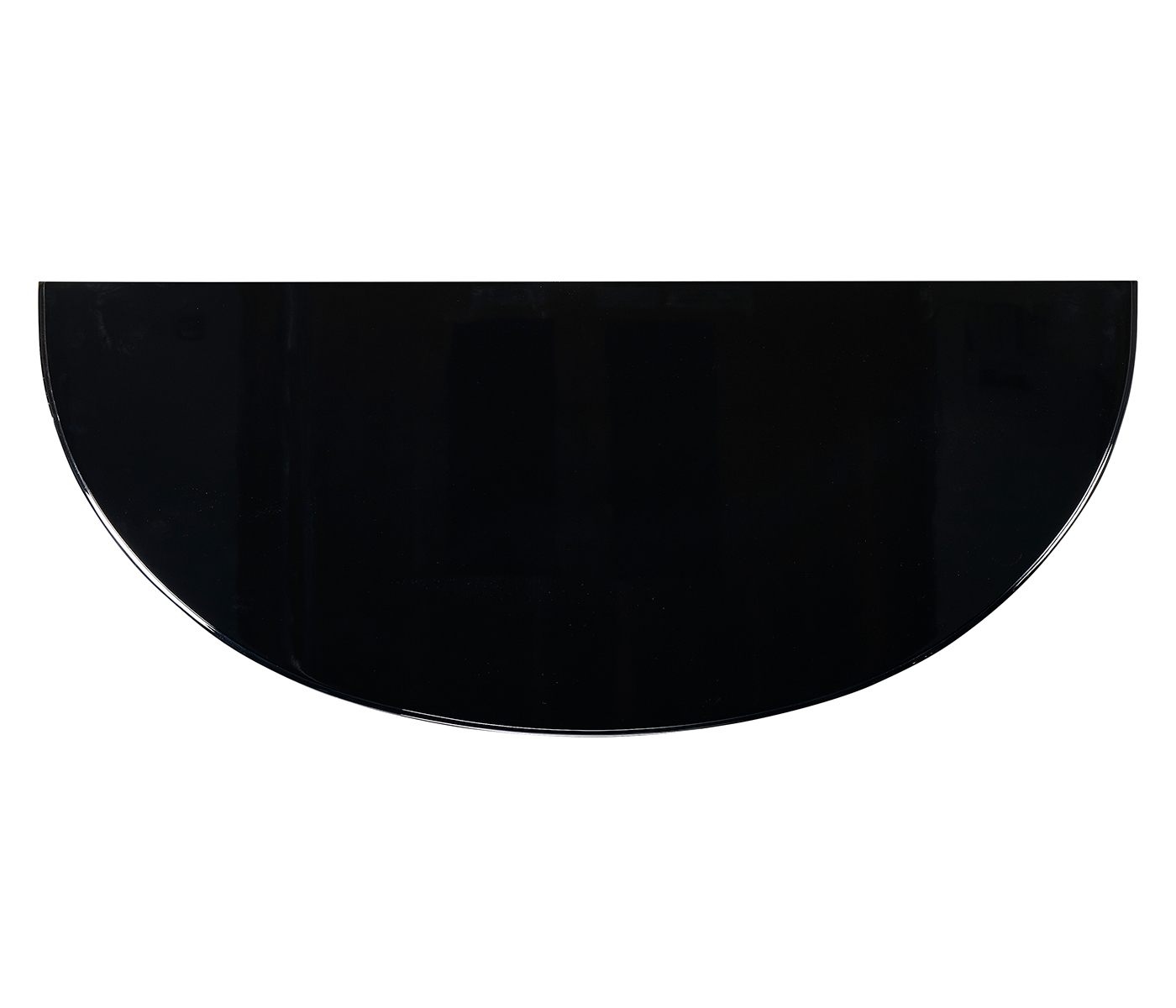 Demilune Smoky Black Storage Cabinet