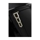 Demilune Smoky Black Storage Cabinet