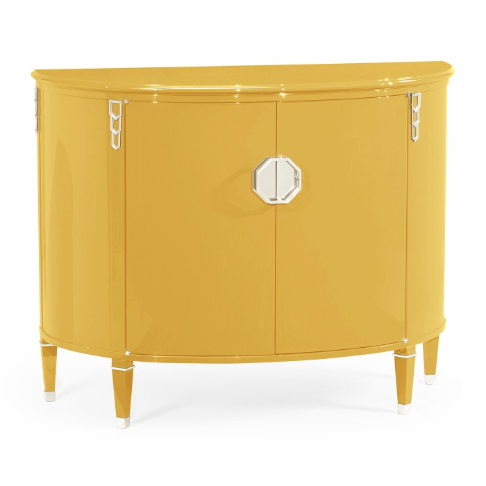 Demilune Peking Yellow Storage Cabinet