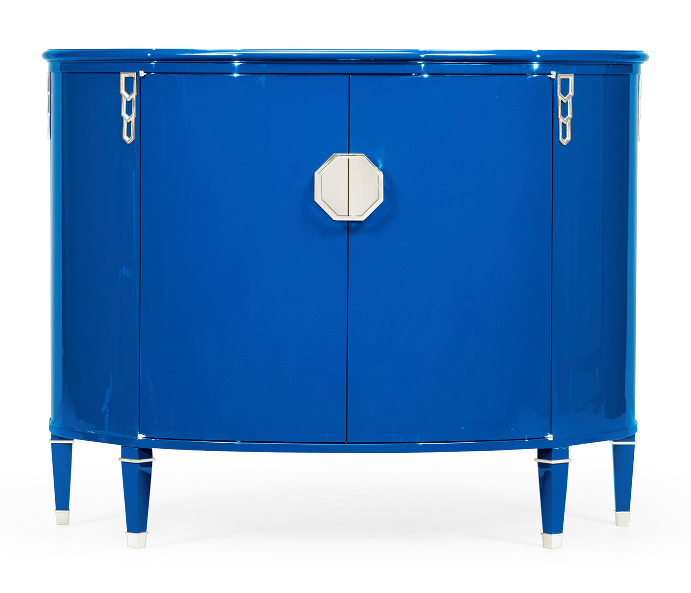 Demilune Royal Blue Storage Cabinet