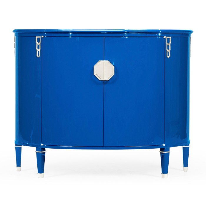 Demilune Royal Blue Storage Cabinet