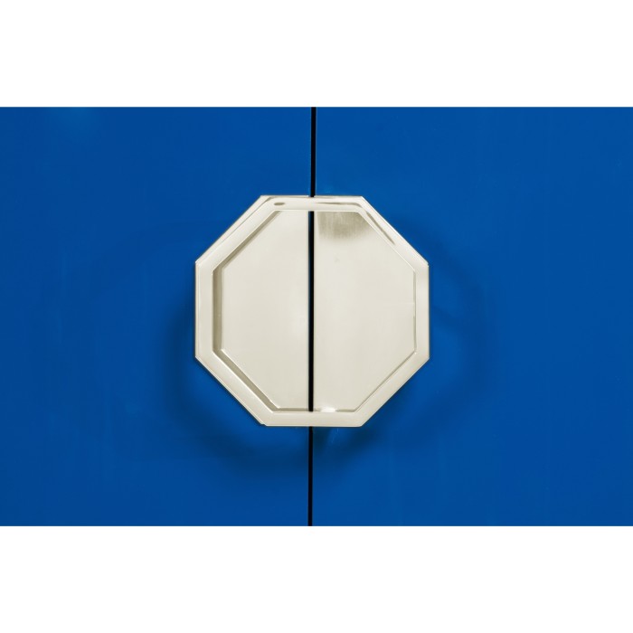 Demilune Royal Blue Storage Cabinet