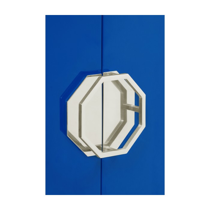 Demilune Royal Blue Storage Cabinet