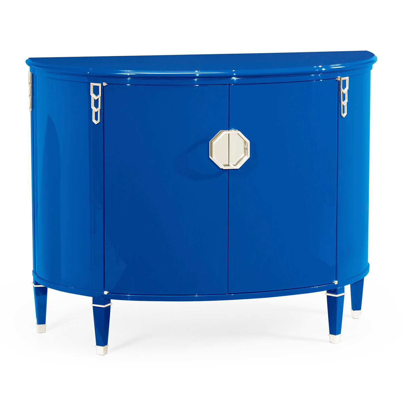 Demilune Royal Blue Storage Cabinet