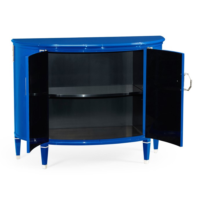 Demilune Royal Blue Storage Cabinet