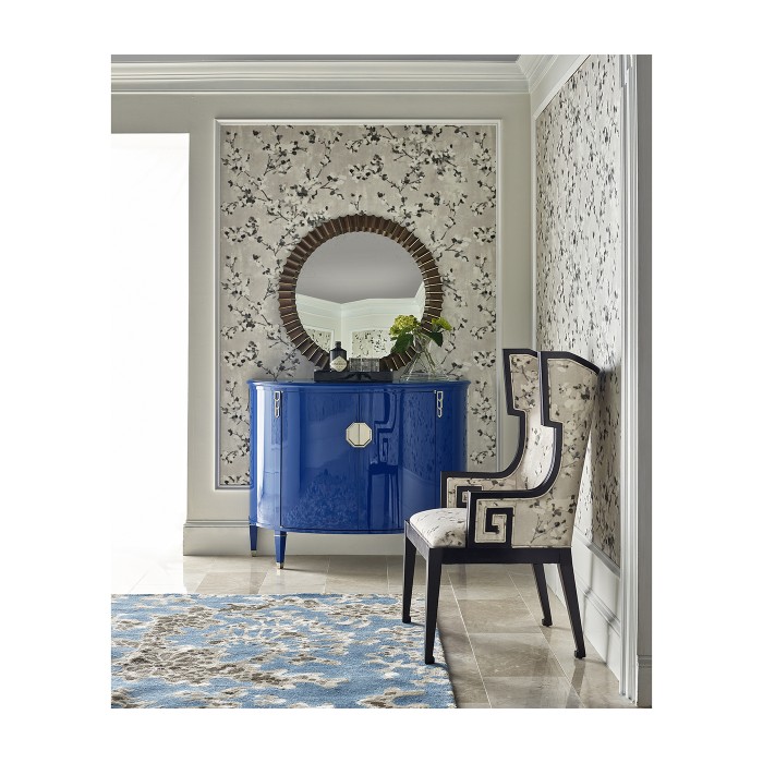 Demilune Royal Blue Storage Cabinet