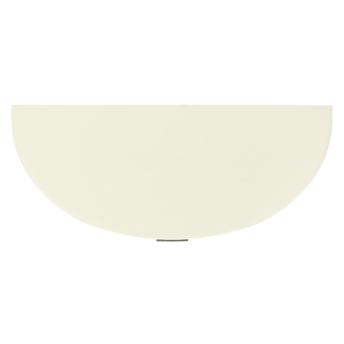Demilune Winter White Storage Cabinet