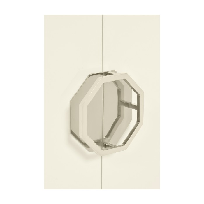 Demilune Winter White Storage Cabinet