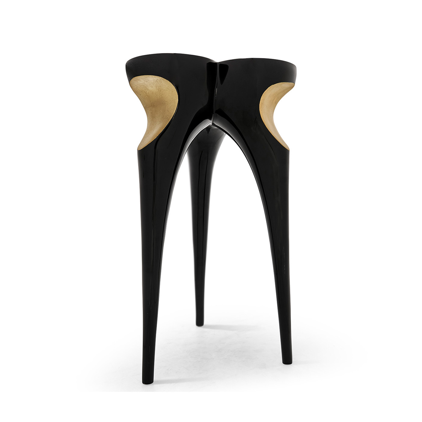 Trefoil Smoky Black & Gold Cut-Out Occasional Table