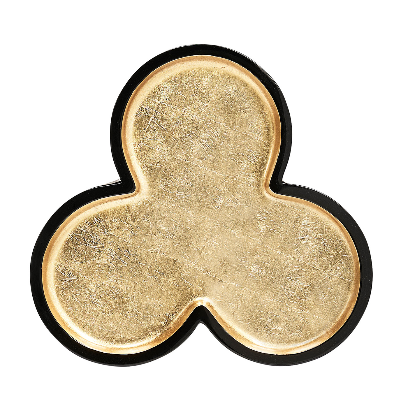 Trefoil Smoky Black & Gold Cut-Out Occasional Table