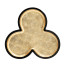 Trefoil Smoky Black & Gold Cut-Out Occasional Table