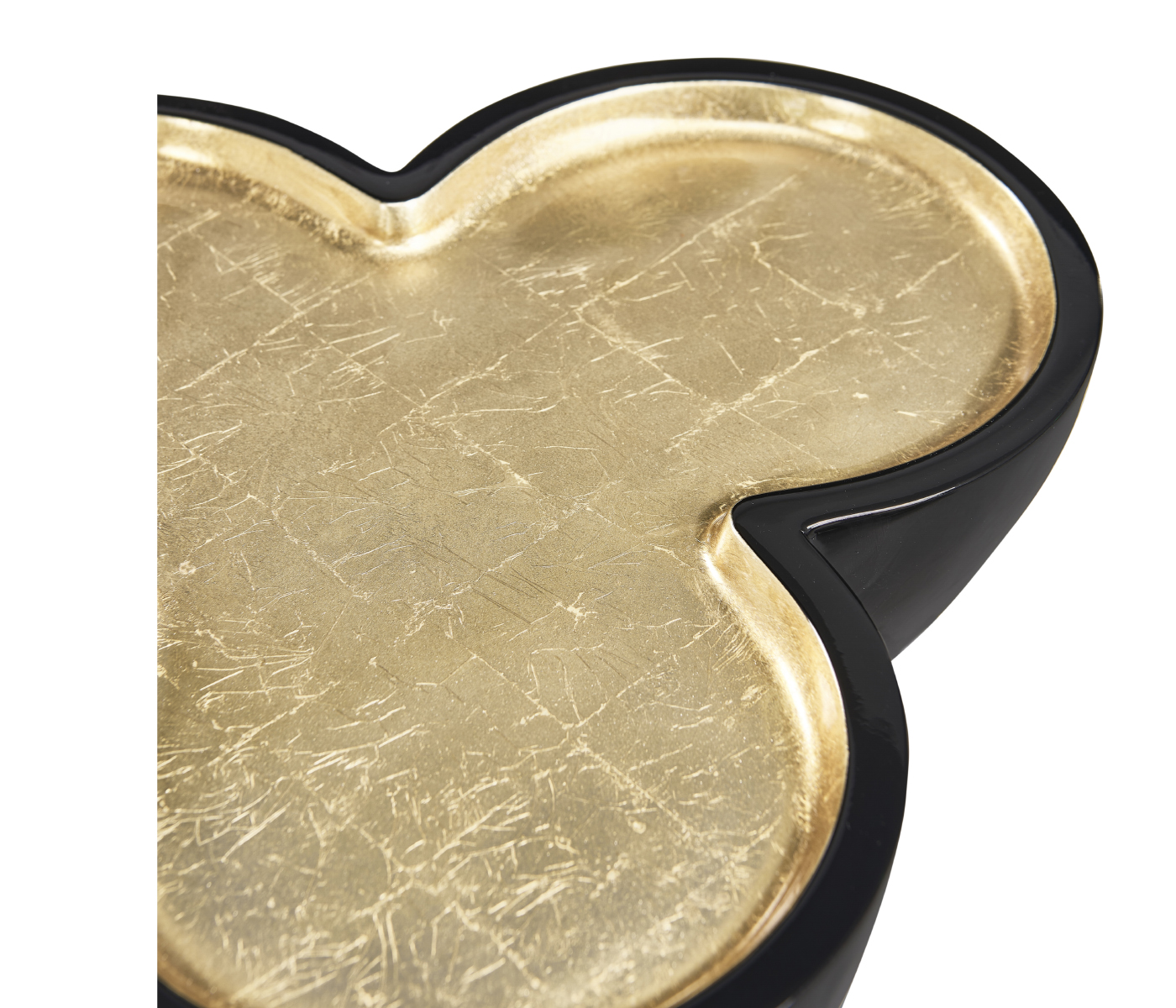 Trefoil Smoky Black & Gold Cut-Out Occasional Table