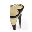 Trefoil Smoky Black & Gold Cut-Out Occasional Table