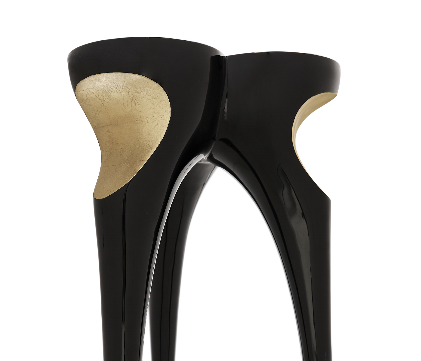 Trefoil Smoky Black & Gold Cut-Out Occasional Table