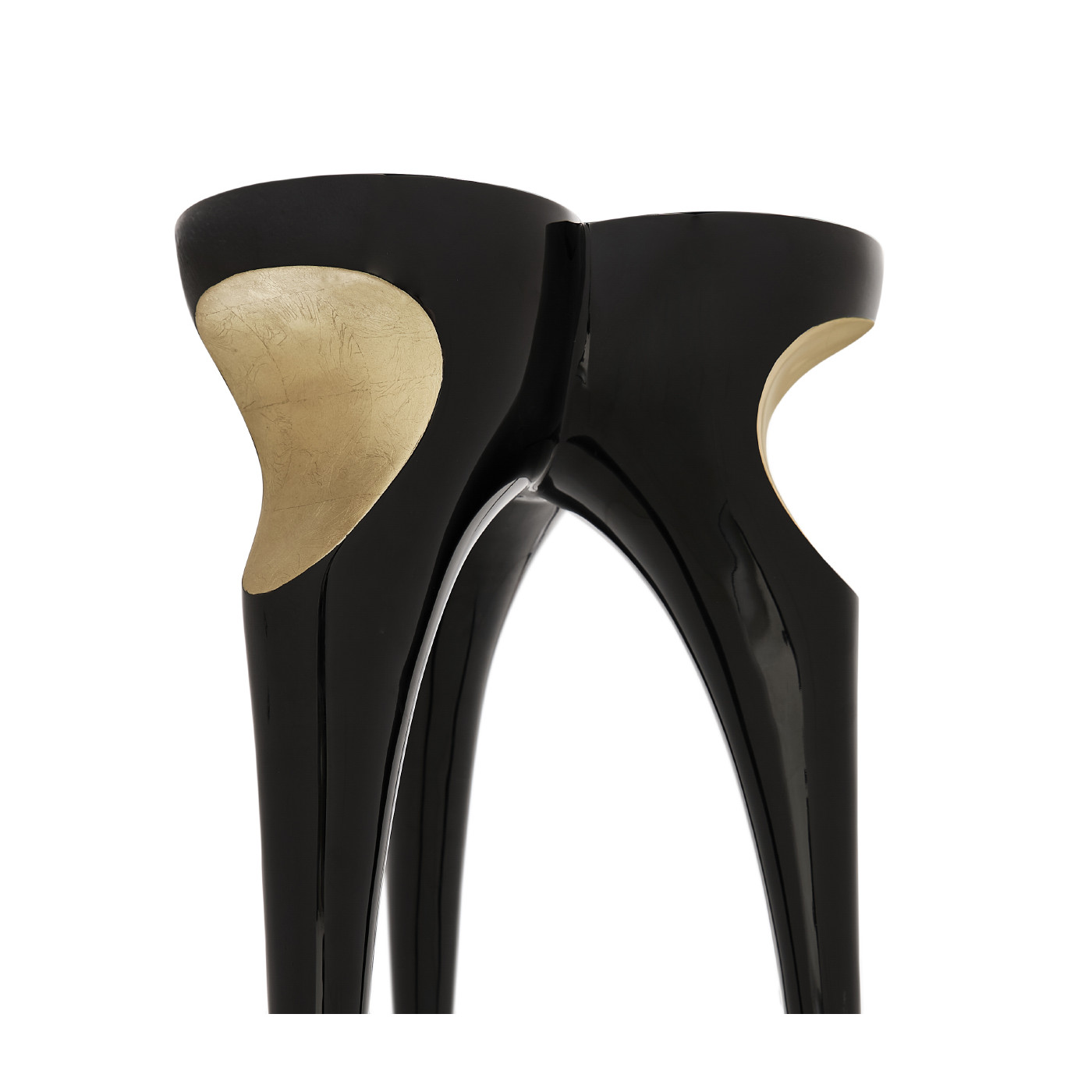 Trefoil Smoky Black & Gold Cut-Out Occasional Table