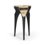 Trefoil Smoky Black & Gold Cut-Out Occasional Table
