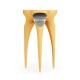 Trefoil Peking Yellow & Silver Cut-Out Occasional Table