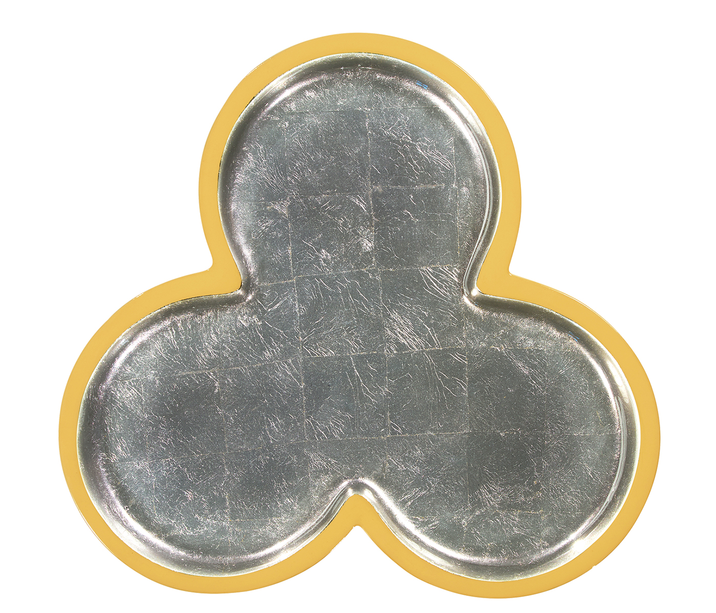 Trefoil Peking Yellow & Silver Cut-Out Occasional Table