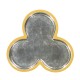 Trefoil Peking Yellow & Silver Cut-Out Occasional Table