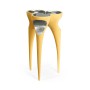 Trefoil Peking Yellow & Silver Cut-Out Occasional Table