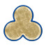 Trefoil Royal Blue & Gold Cut-Out Occasional Table