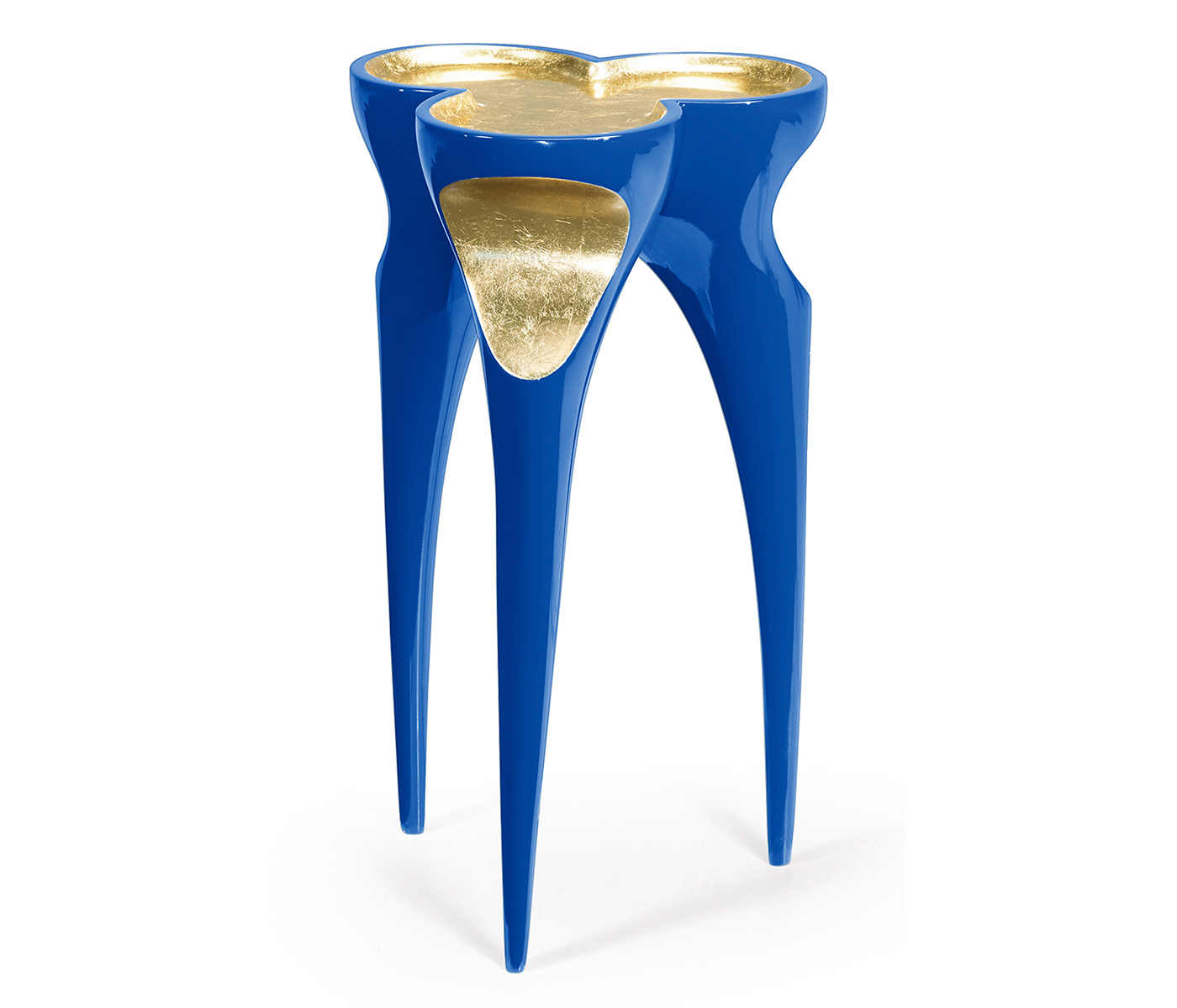 Trefoil Royal Blue & Gold Cut-Out Occasional Table