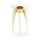 Trefoil Winter White & Gold Cut-Out Occasional Table