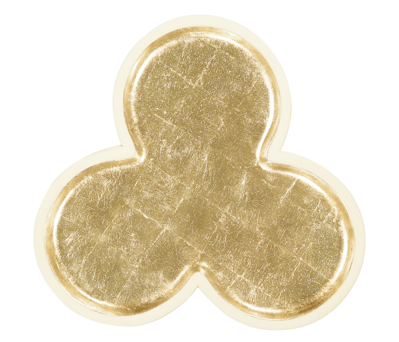 Trefoil Winter White & Gold Cut-Out Occasional Table