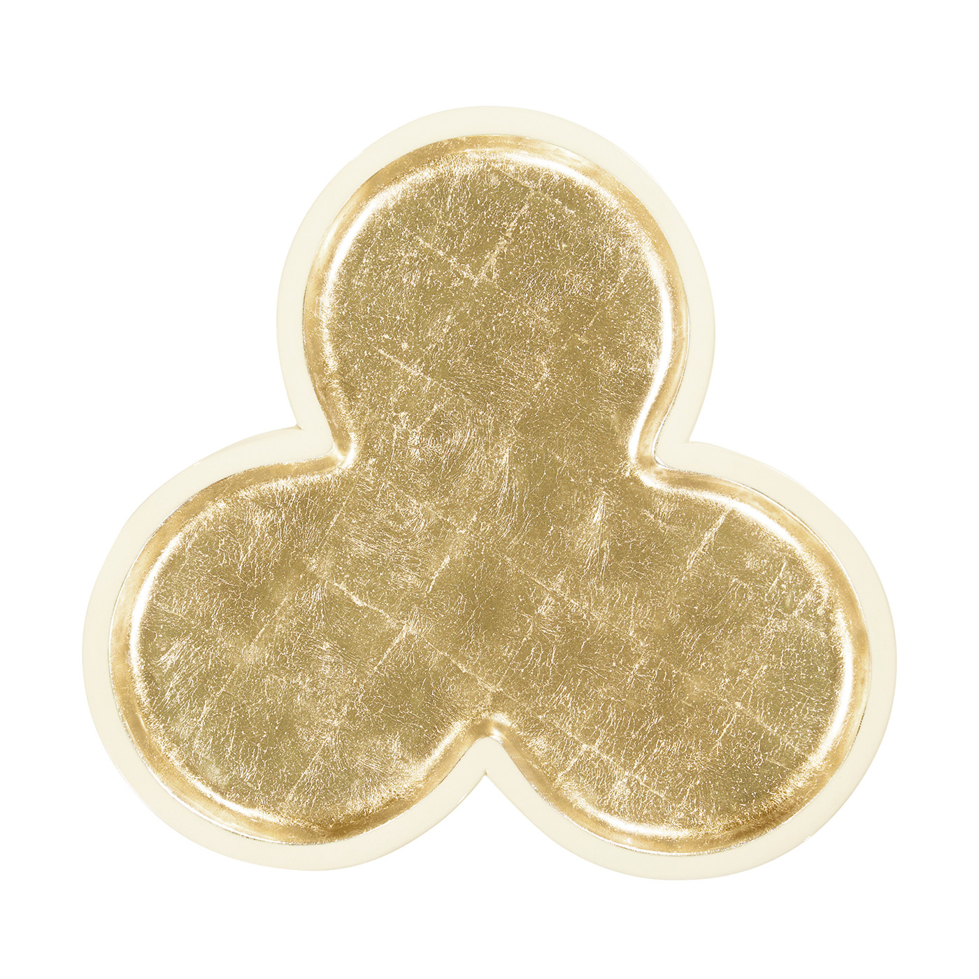 Trefoil Winter White & Gold Cut-Out Occasional Table