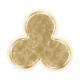Trefoil Winter White & Gold Cut-Out Occasional Table