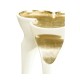 Trefoil Winter White & Gold Cut-Out Occasional Table