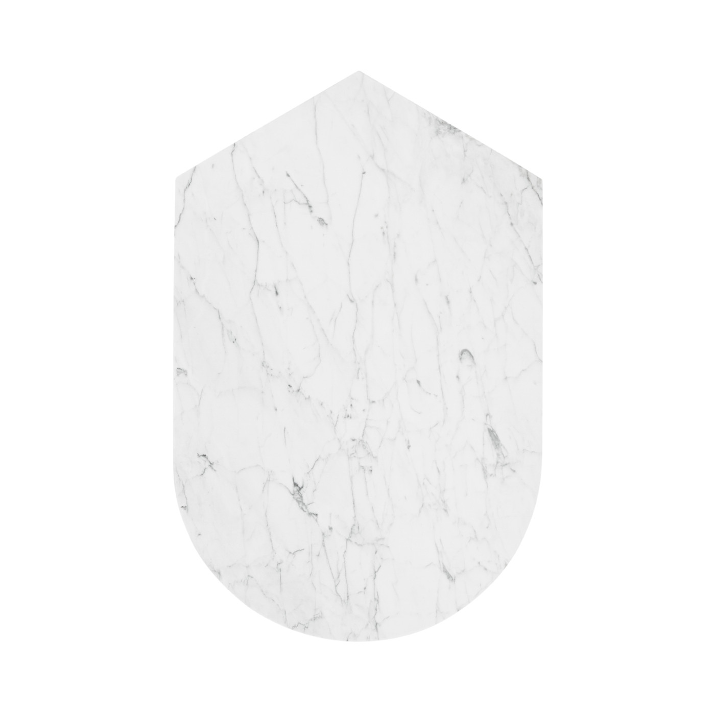 Fusion White Marble & Brass End Table
