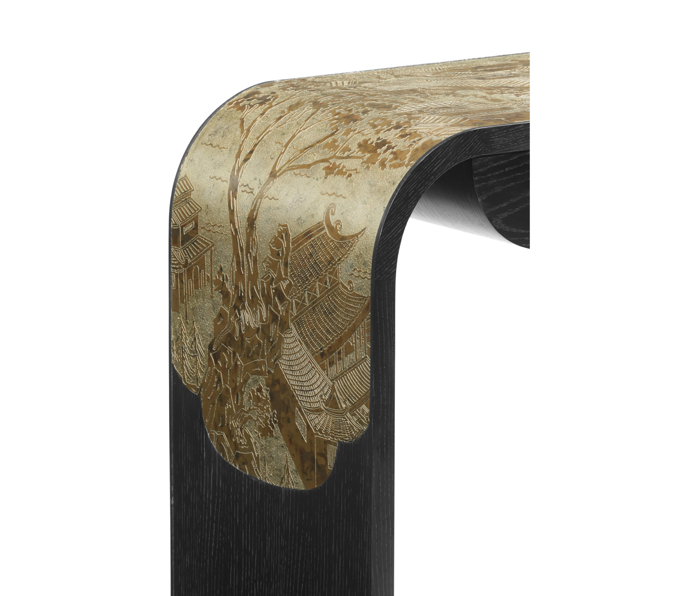 Fusion Curved Chinoiserie Console