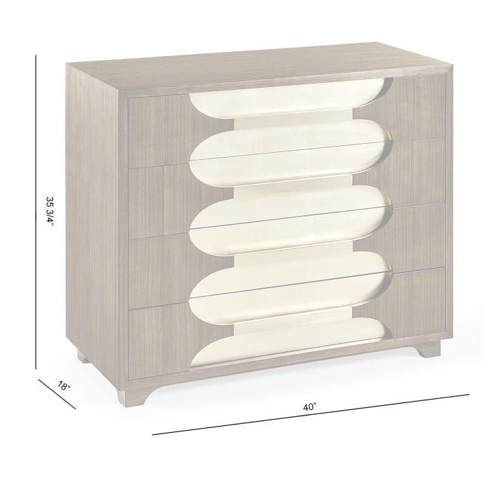 Gatsby Walnut & Champagne Silver-Leaf Chest