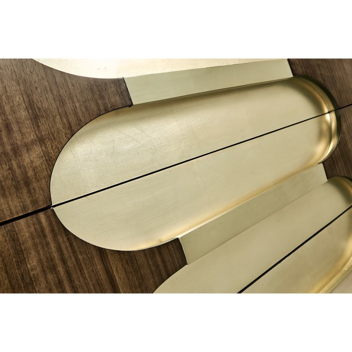 Gatsby Walnut & Champagne Silver-Leaf Chest