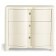 Bowfront Ivory Bedside Chest of Drawers