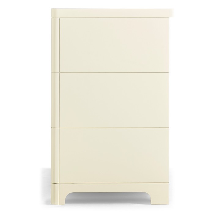 Bowfront Ivory Bedside Chest of Drawers